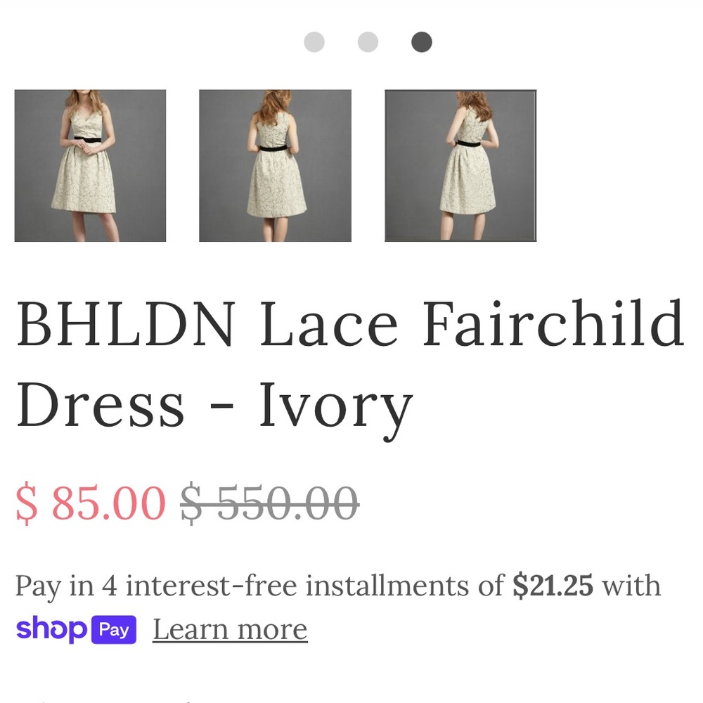 Ivory Lace Fairchild Dress - Picture 5 of 8